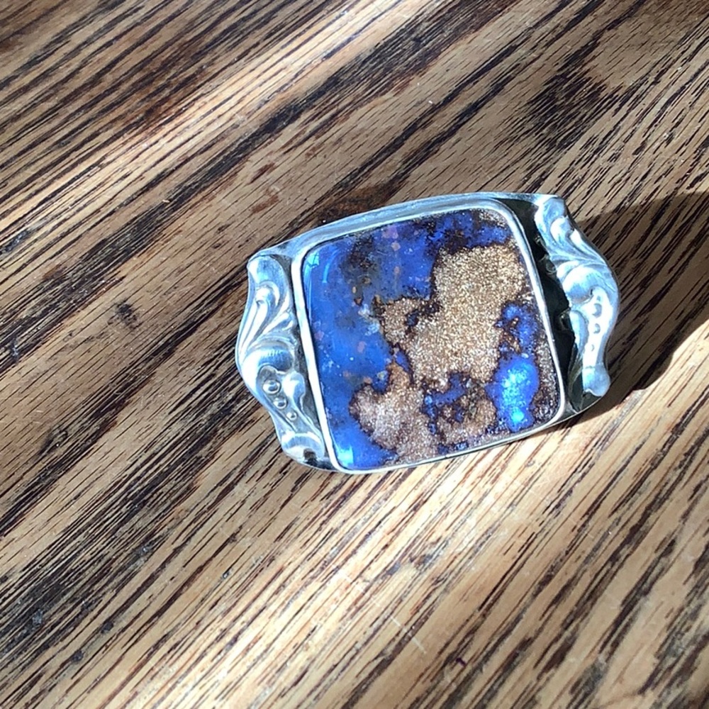 Sterling ring, boulder opal , 8.5 - Picture 7 of 8